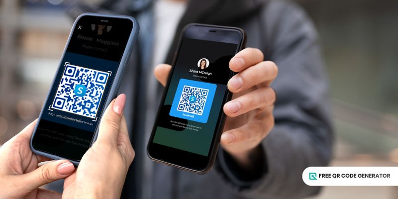 QR code for skype account Skype account QR code