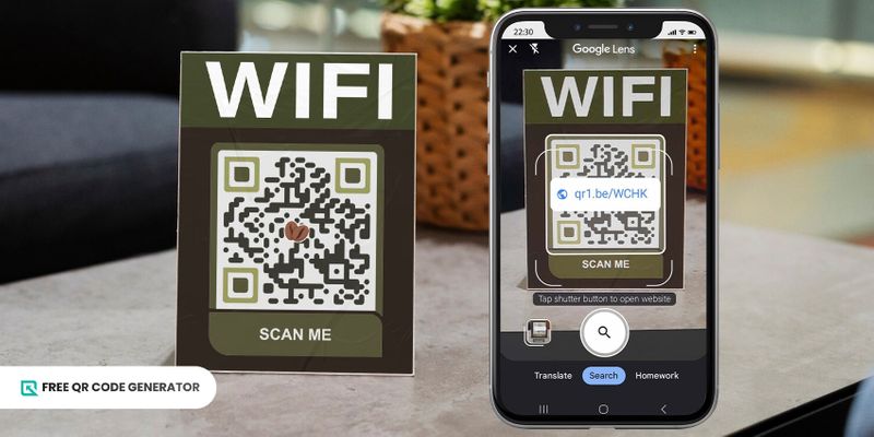 Google QR code scanner Wifi QR code
