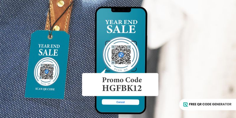 Coupon text QR code