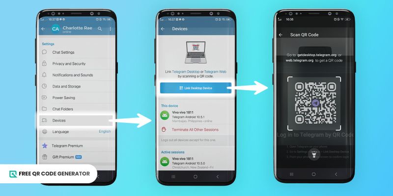 Telegram QR Code Convenient Log In And Contact Sharing Free QR Code 