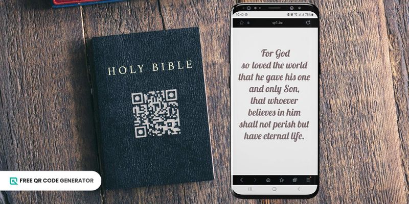 Daily bible verses using QR code Sharing daily bible verses