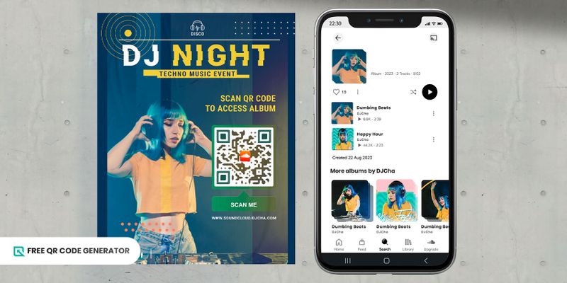 Music QR code for sharing
