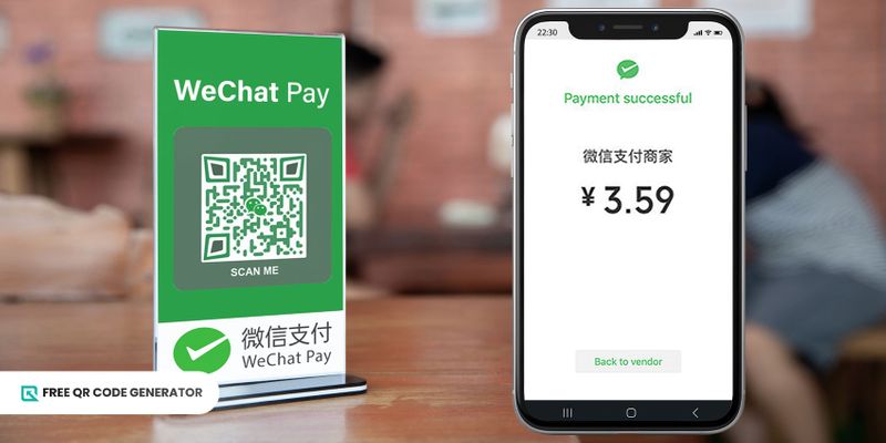 Wechat pay QR code Pay through QR code