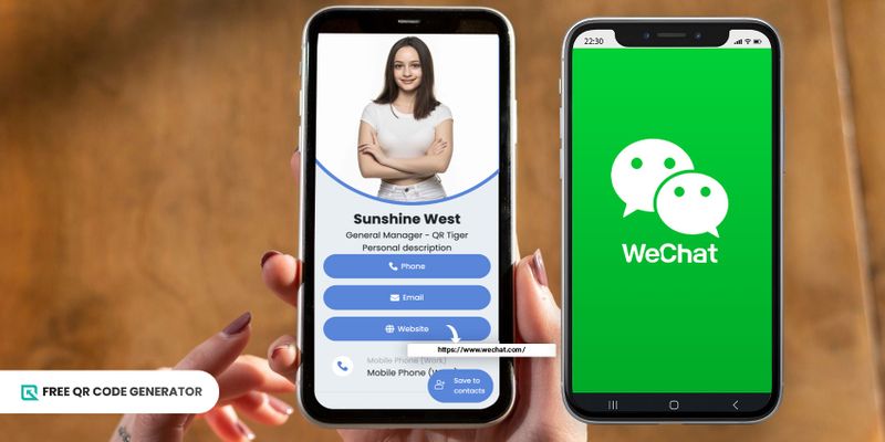 Vcard QR code with wechat account Vcard QR code