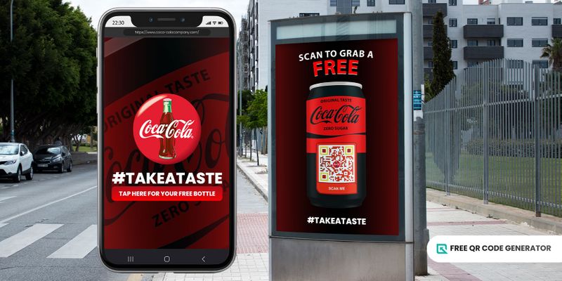 Coca cola QR code cta