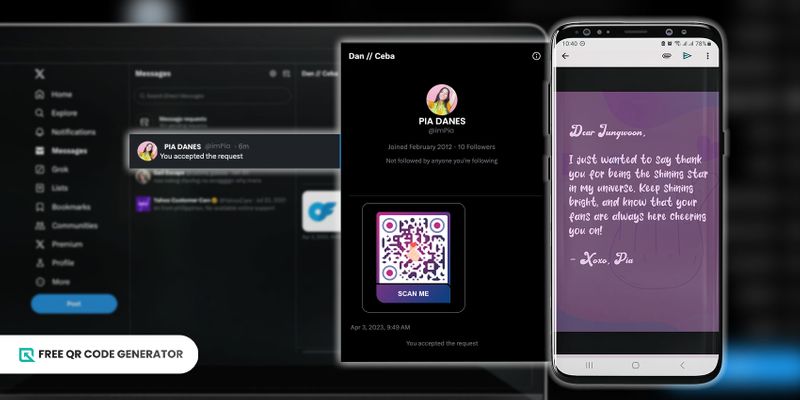 QR code for message