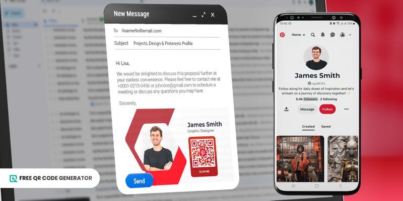 Email signature QR code