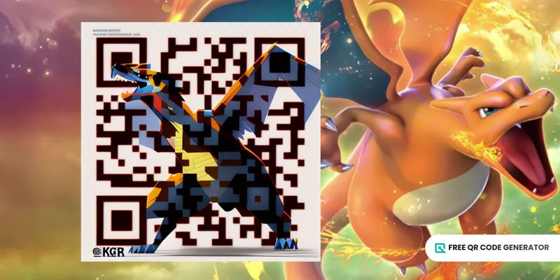 Pokemon art work with QR code QR code art work