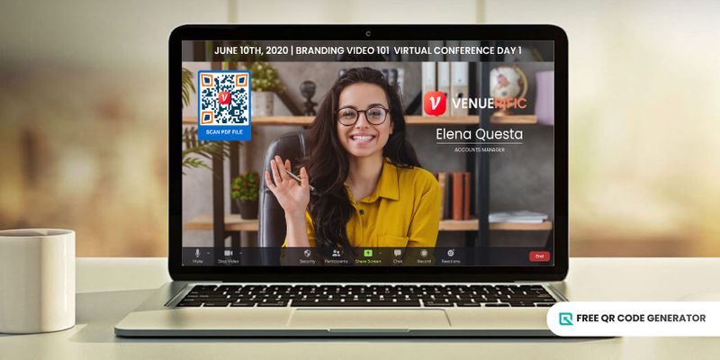 QR code as zoom background