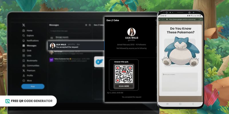 Pokemon QR code for quiz Pokemon quiz QR code