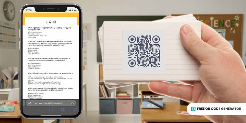 QR code form for quizzes Quiz form QR code