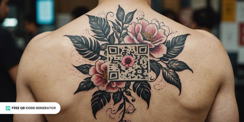 Hidden QR code tattoo QR code tattoo