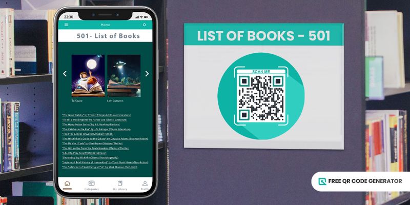 QR codes for school library Library QR code