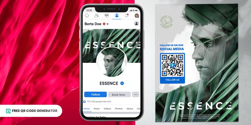 Promote movie using social media QR code Social media QR code