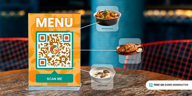 Menu QR code for restaurants