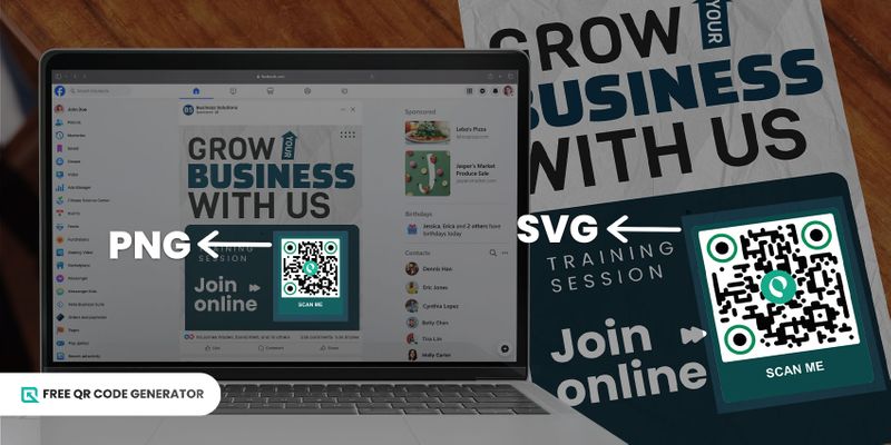 PNG and SVG QR code on prints QR code for prints