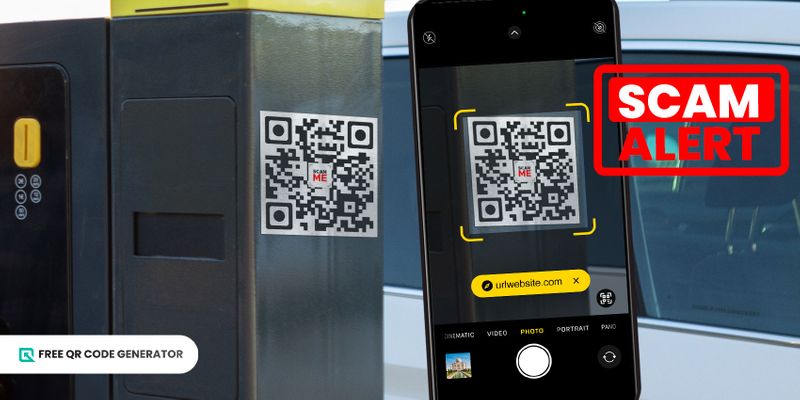 Parking meter QR code used in scamming QR code scams on parking meters