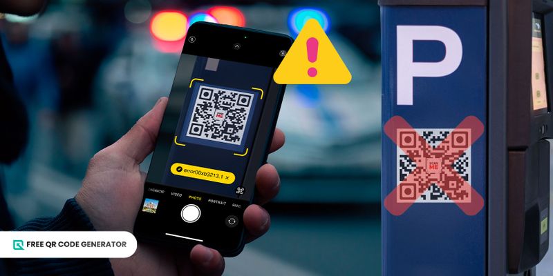 Parking QR codes on austin Fake parking QR code
