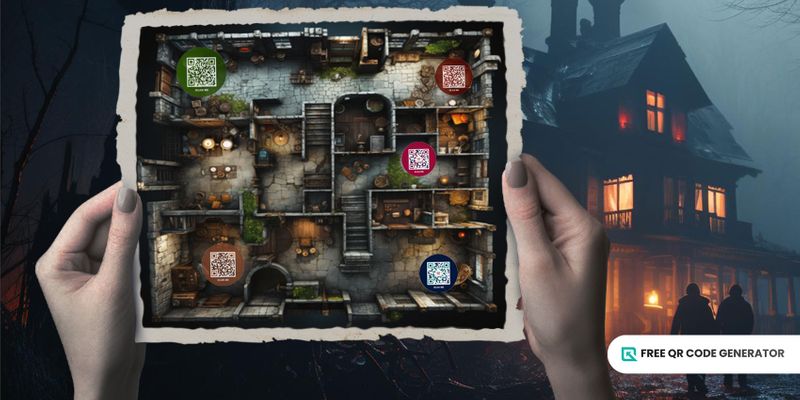 Haunted house tour using QR codes Tour QR code for halloween