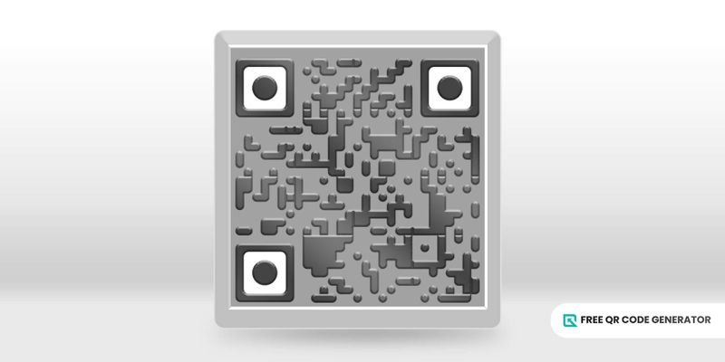 QR code printed in 3 dimensions 3D print QR code