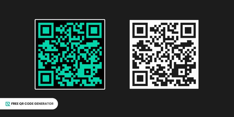 Black QR code with proper color contrast QR code color contrast
