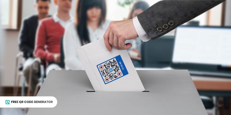 Voting QR code during election Election QR code for voting