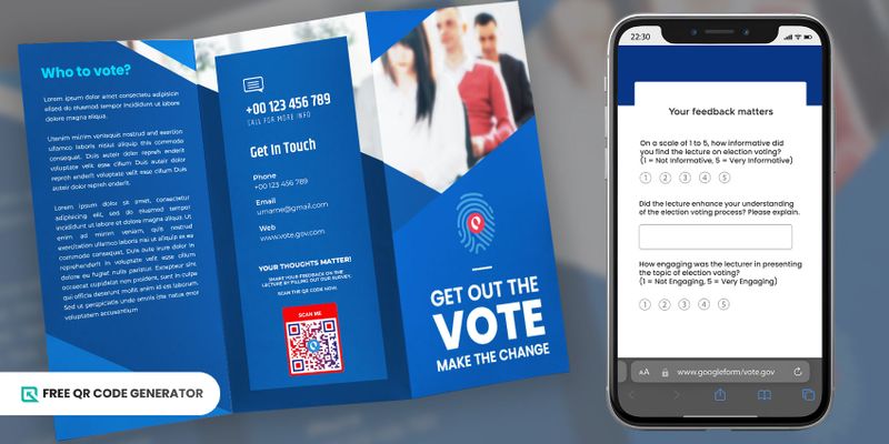 Feedback QR code for election Election feedback QR code