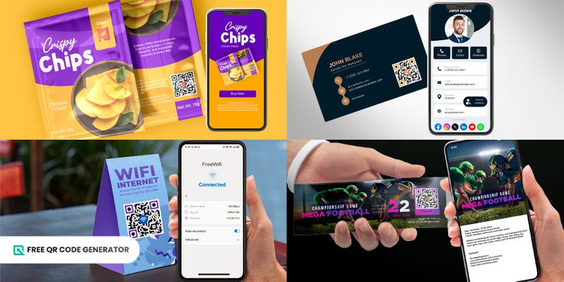 Different uses of free QR codes Free QR code uses