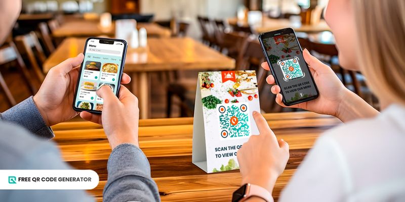 Order using menu QR code Contactless menu order using QR codes