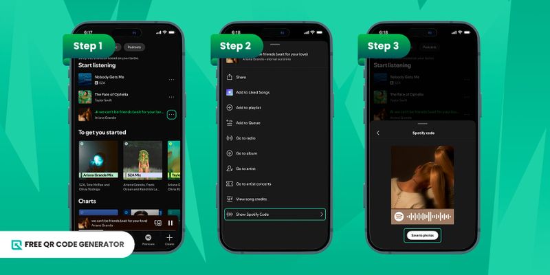 In app QR code for spotify