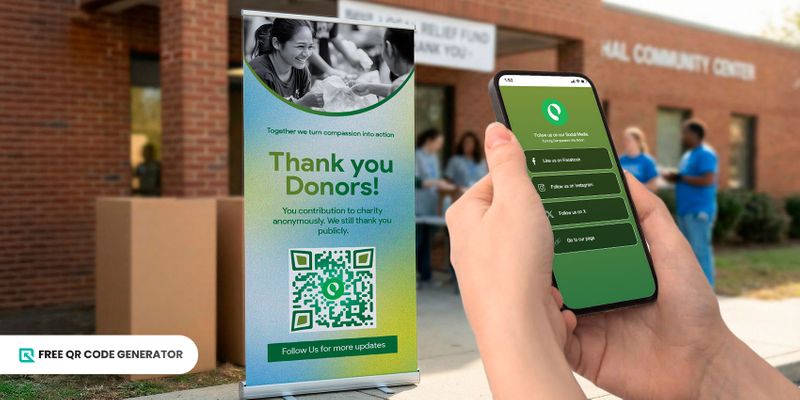 Nonprofit social media QR code