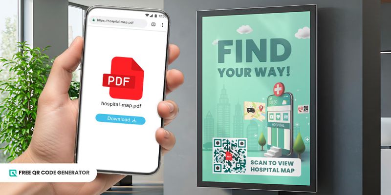 Map QR code for healthcare