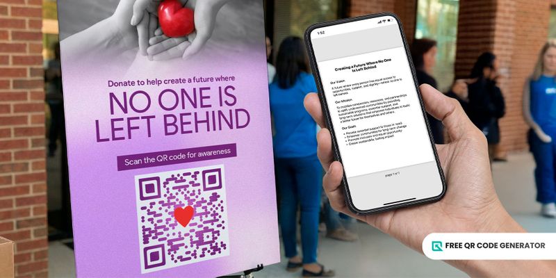 QR code for nonprofit donations