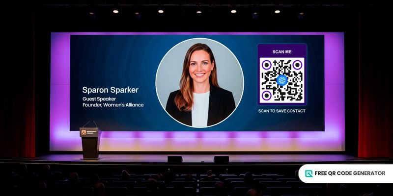 Women's day vcard QR code