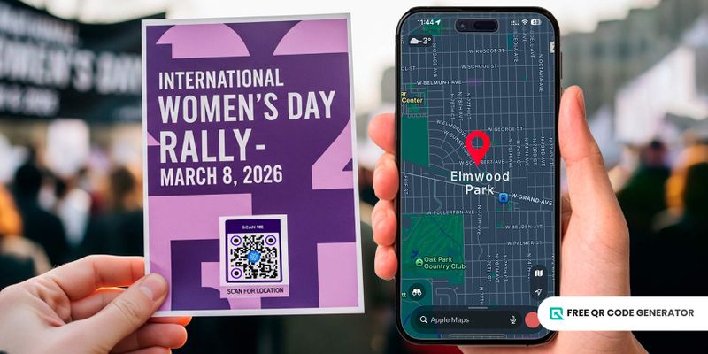 Women's day location QR code