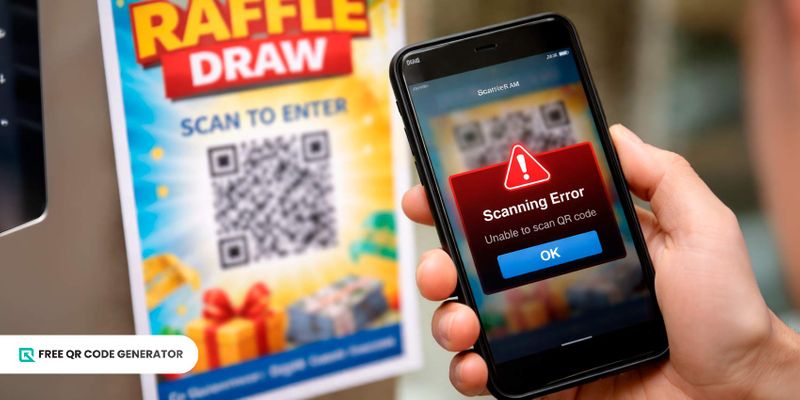 Scanning problem due to blurry QR code Blurry QR code