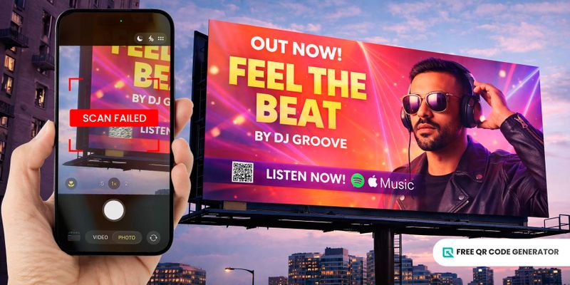 Scanning problem due to QR code size Incorrect QR code size