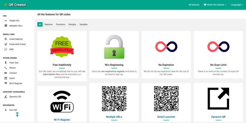 QR creator generator
