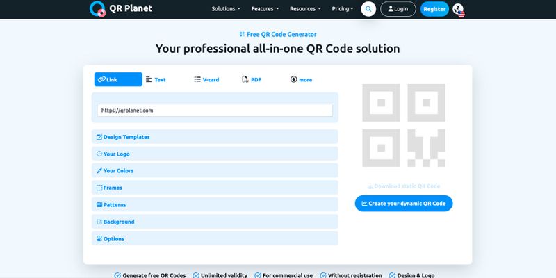 Free QR code generator for businesses approach QR Planet QR code generator