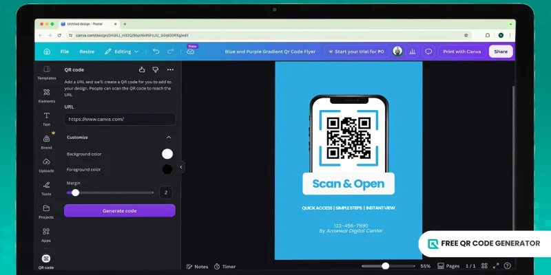 Canva QR code generator