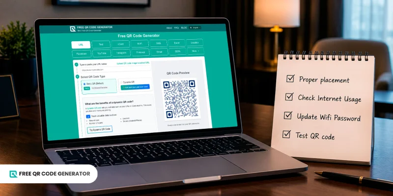 Wifi QR code for guest access