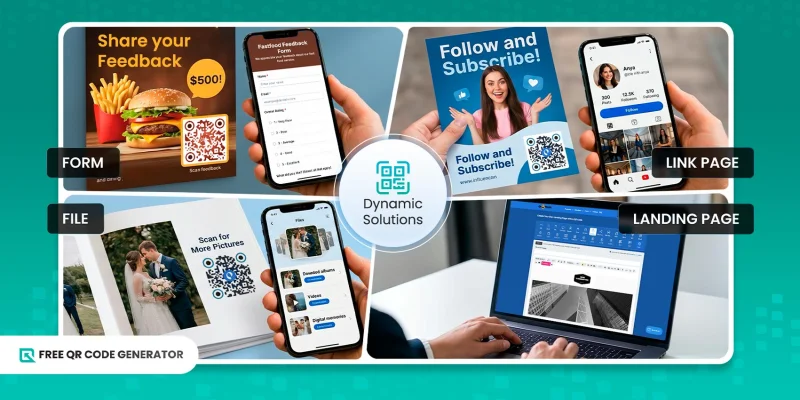 Different dynamic QR code solutions uses Dynamic QR code solutions