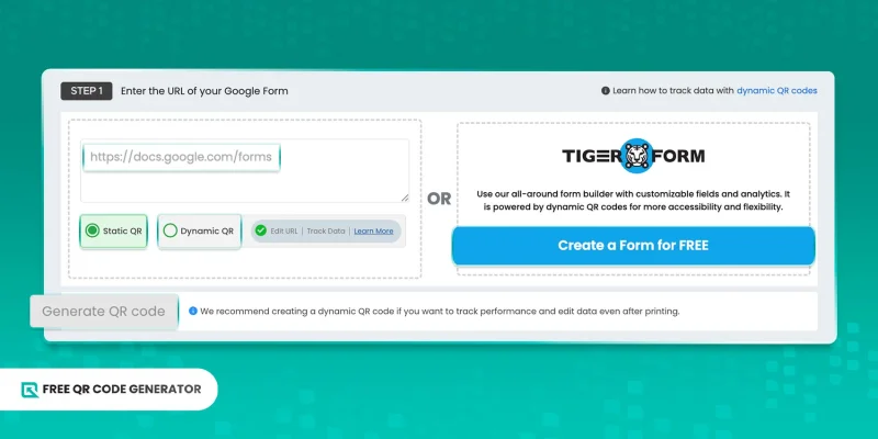 Google form QR code for attendance
